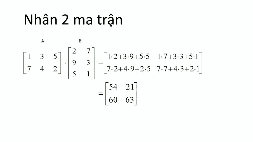 nhân 2 ma trận c++